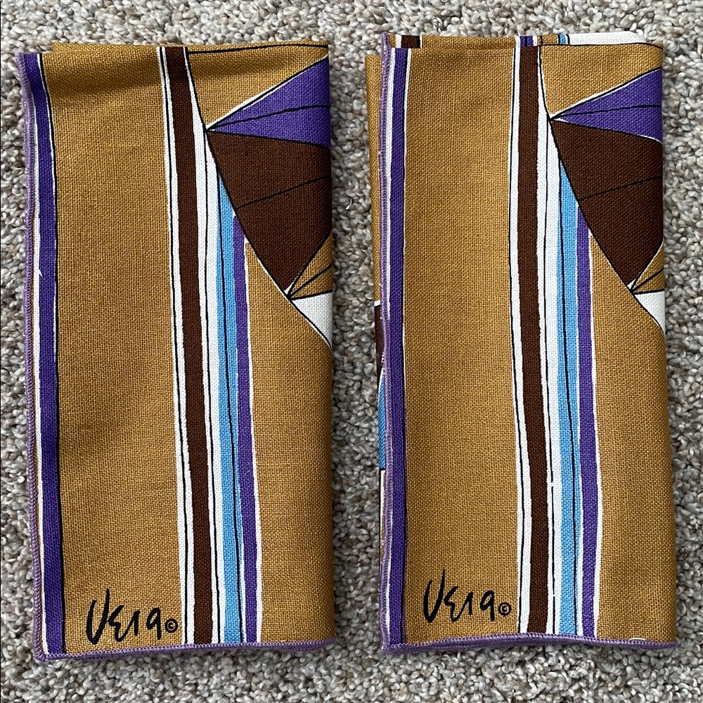 New! Vintage Vera Neumann Cloth Napkins Set of 2